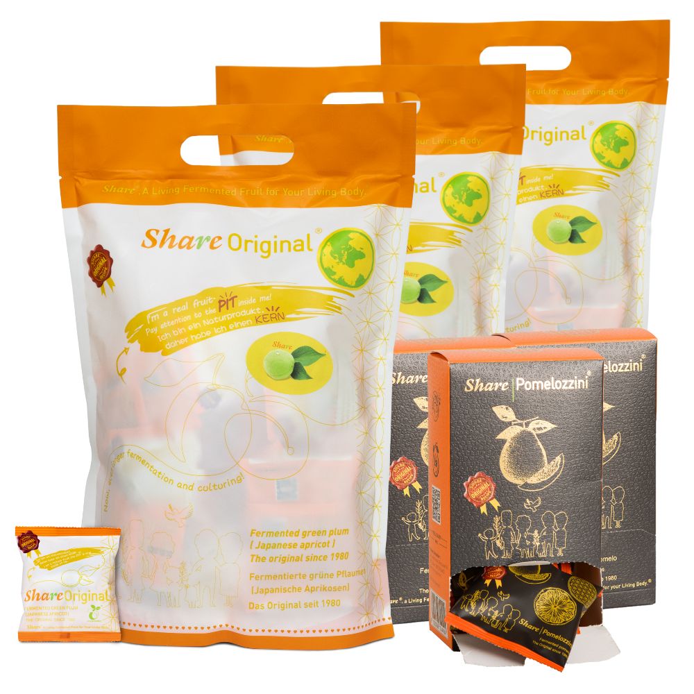 ShareOriginal® fermentierte Pflaume 1500g, 12 Stück Pomelozzini